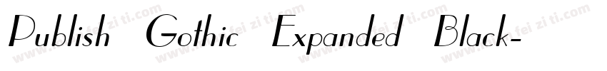 Publish Gothic Expanded Black字体转换